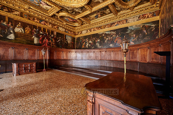 Frescoes and stucco in the Sala del Consiglio dei Dieci, Doge's Palace