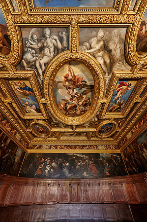 Frescoes and stucco in the Sala del Consiglio dei Dieci, Doge's Palace