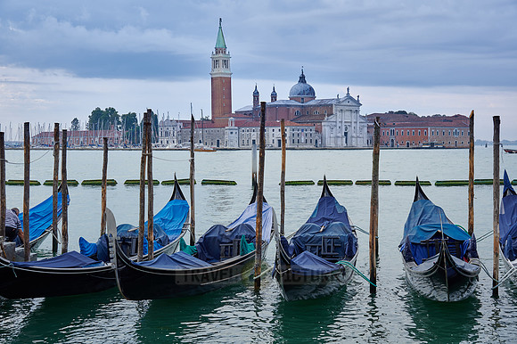 gondolas with San Giorgio Maggiore in the background