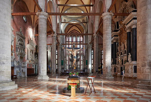 Interior shot of Basilica dei Santi Giovanni e Paolo