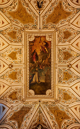 golden ceiling inside Basilica dei Santi Giovanni e Paolo