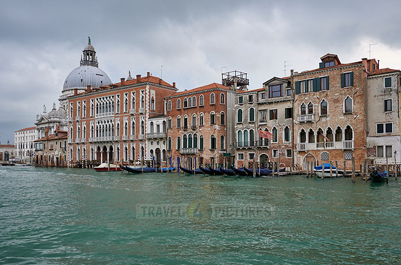 typical Venetian house facades on the Grand Canal