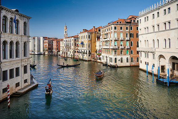 typical Venetian house facades on the Grand Canal