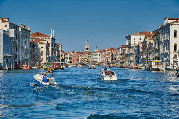 typical Venetian house facades on the Grand Canal