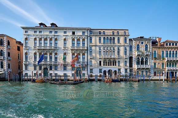 typical Venetian house facades on the Grand Canal