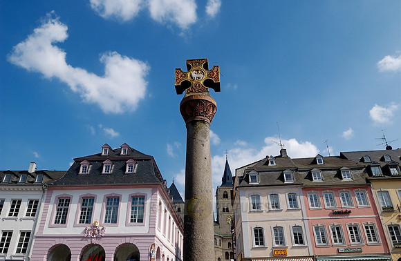 marketplace and MARKET CROSS in the old town of Trier