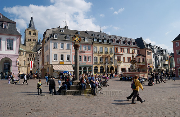 marketplace and MARKET CROSS in the old town of Trier