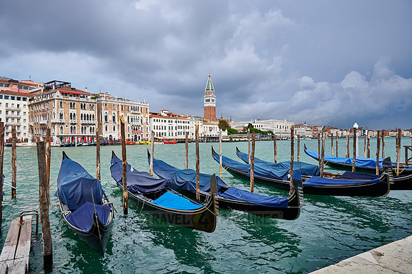 cityscape of Venice with gondolas and Canale Grande