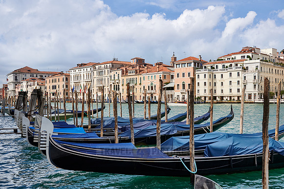 cityscape of Venice with gondolas and Canale Grande