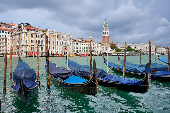cityscape of Venice with gondolas and Canale Grande