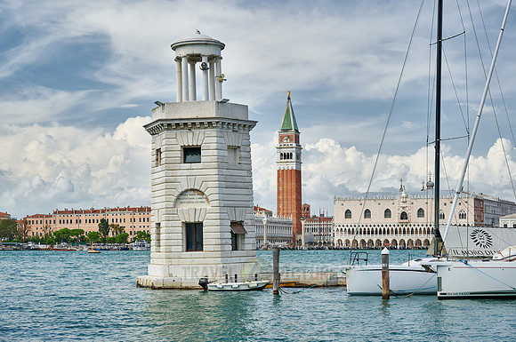 Faro San Giorgio Maggiore, cityscape with Doge's Palace and St Mark's Tower
