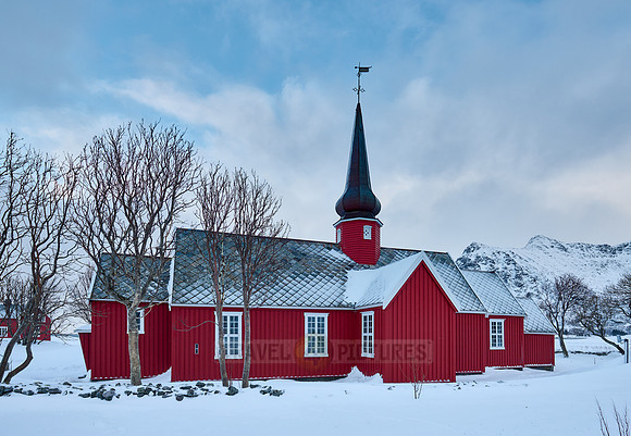 red church of Flakstad