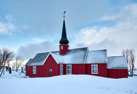 red church of Flakstad