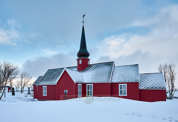 red church of Flakstad