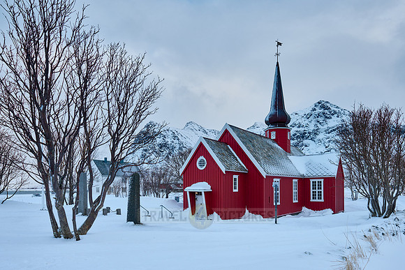red church of Flakstad