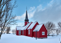 red church of Flakstad