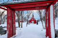 red church of Flakstad