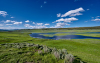 Yellowstone River in Hayden Valley in Yellowstone National Park