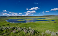 Yellowstone River in Hayden Valley in Yellowstone National Park