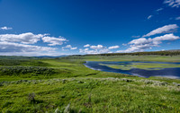 Yellowstone River in Hayden Valley in Yellowstone National Park