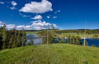 Yellowstone River in Hayden Valley in Yellowstone National Park
