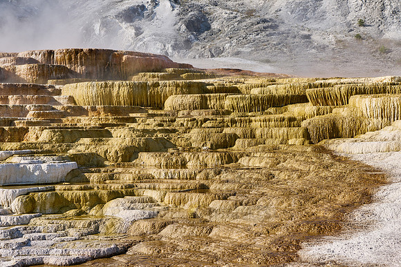 Mound Spring and Jupiter Terrace, Mammoth Hot Springs, Yellowstone National Park