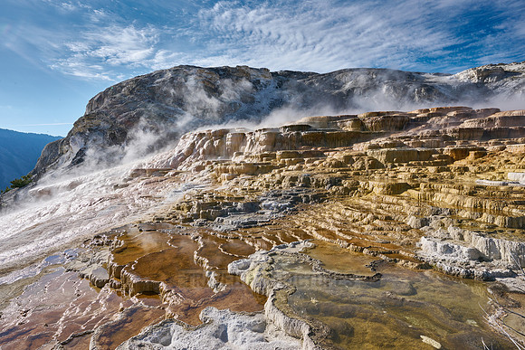 Mound Spring and Jupiter Terrace, Mammoth Hot Springs, Yellowstone National Park