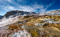 Mound Spring and Jupiter Terrace, Mammoth Hot Springs, Yellowstone National Park