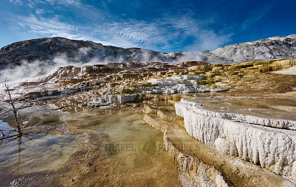 Mound Spring and Jupiter Terrace, Mammoth Hot Springs, Yellowstone National Park