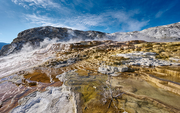 Mound Spring and Jupiter Terrace, Mammoth Hot Springs, Yellowstone National Park