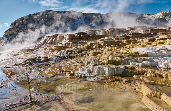 Mound Spring and Jupiter Terrace, Mammoth Hot Springs, Yellowstone National Park
