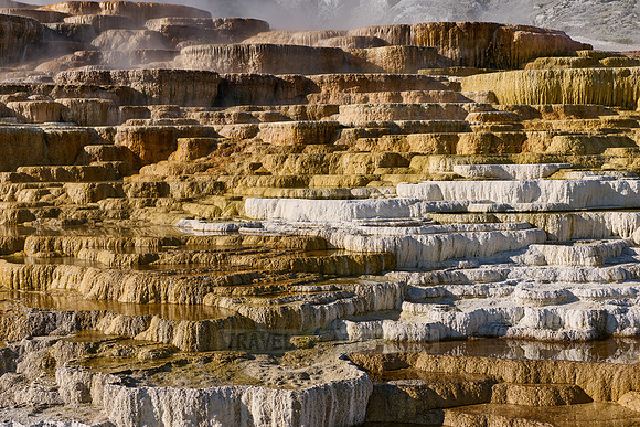 Mound Spring and Jupiter Terrace, Mammoth Hot Springs, Yellowstone National Park
