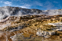 Mound Spring and Jupiter Terrace, Mammoth Hot Springs, Yellowstone National Park