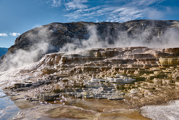 Mound Spring and Jupiter Terrace, Mammoth Hot Springs, Yellowstone National Park