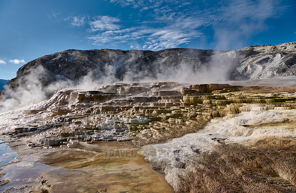Mound Spring and Jupiter Terrace, Mammoth Hot Springs, Yellowstone National Park