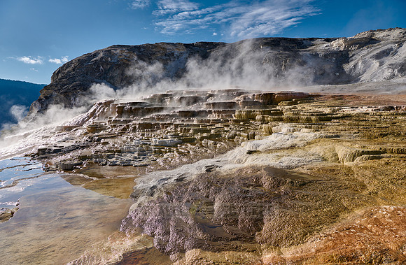 Mound Spring and Jupiter Terrace, Mammoth Hot Springs, Yellowstone National Park