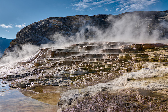 Mound Spring and Jupiter Terrace, Mammoth Hot Springs, Yellowstone National Park