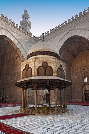 inner courtyard of Sultan Hassan Mosque
