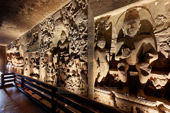 stone carvings of Cave No. 26 of Ajanta caves