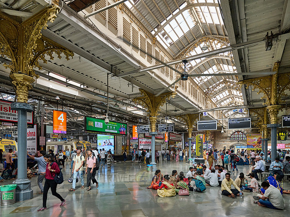 interior shot of Chhatrapati Shivaji Terminus (Victoria Terminus)