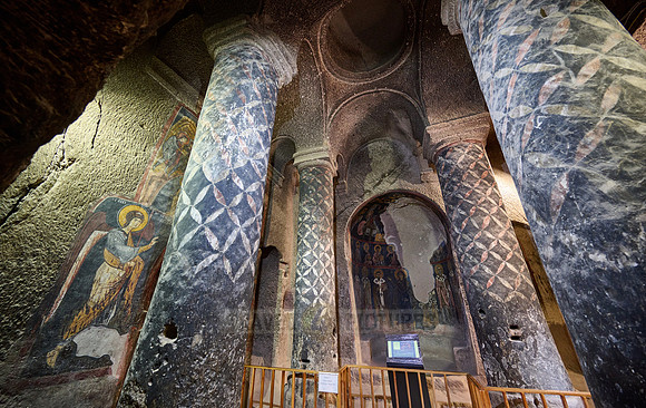 Religious murals in Gumusler Cave Monastery