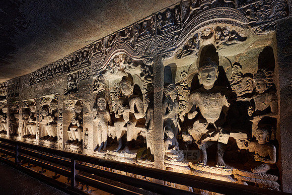 stone carvings of Cave No. 26 of Ajanta caves