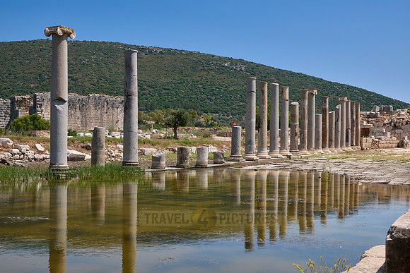 collonnaded harbor street of Patara