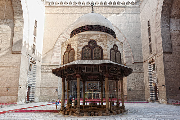 inner courtyard of Sultan Hassan Mosque