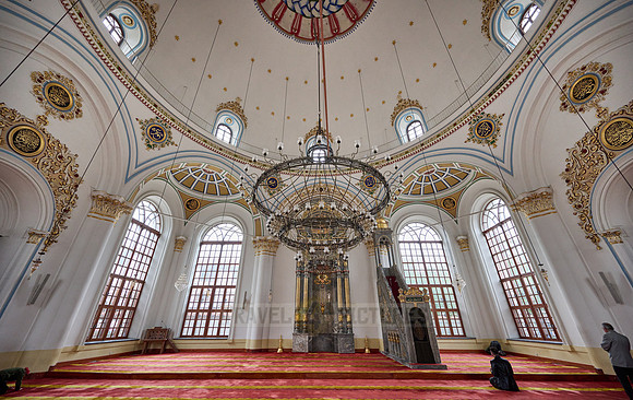 interior shot of Azizia Mosque, Konya