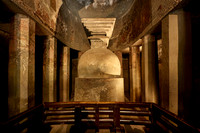Ajanta caves, interior shot of Cave No. 9