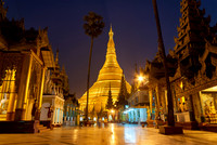 night shot of main stupa