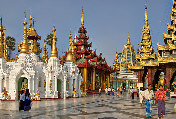 imposing buildings in SHWEDAGON PAGODA