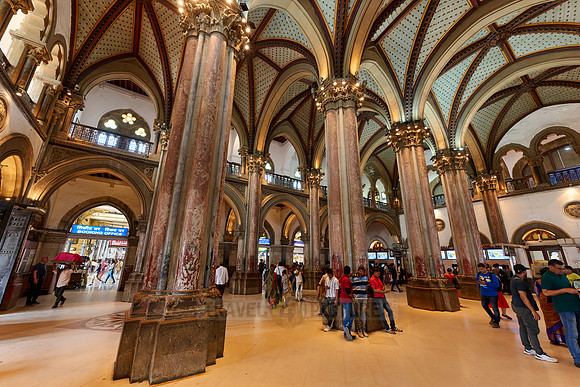 interior shot of Chhatrapati Shivaji Terminus (Victoria Terminus)