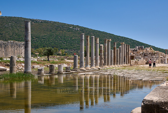 collonnaded harbor street of Patara